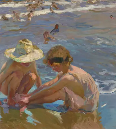 The Wounded Foot av Joaquín Sorolla