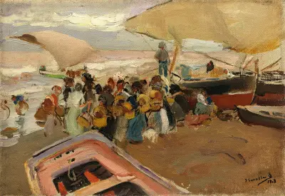 Vuelta De La Pesca (Return Of The Catch) av Joaquín Sorolla
