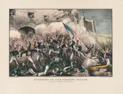 Storming of the Bishop’s palace; at the siege of Monterey Sept. 22nd. 1846 av John Cameron