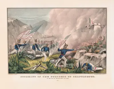 Storming of the Fortress of Chapultepec; at the city of Mexico Sept. 12th 1847 av John Cameron