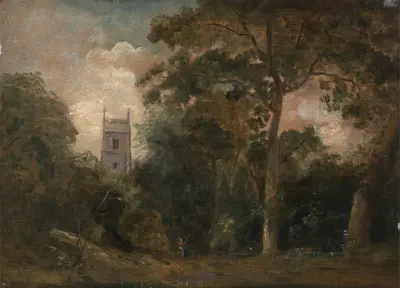 A Church in the Trees av John Constable