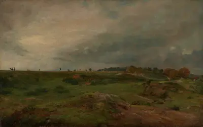 A Road across Hampstead Heath av John Constable