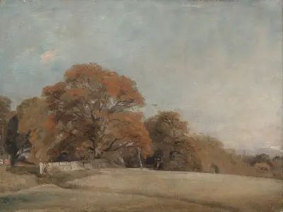 An Autumnal Landscape at East Bergholt av John Constable