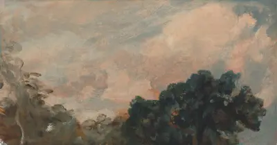 Studie oblohy se stromy, John Constable