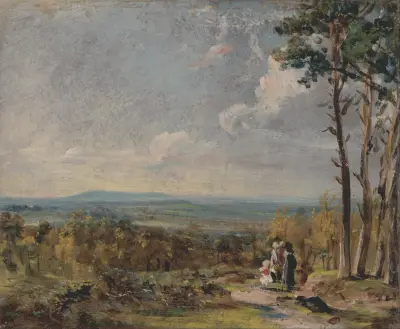 Hampstead Heath Looking Towards Harrow av John Constable