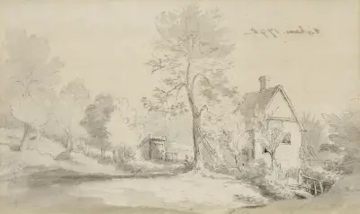 Higham, West of East Bergholt av John Constable