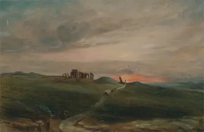Stonehenge at Sunset av John Constable