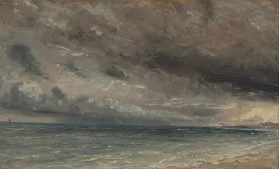 Stormy Sea, Brighton av John Constable