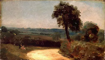 The Lane from East Bergholt to Flatford av John Constable