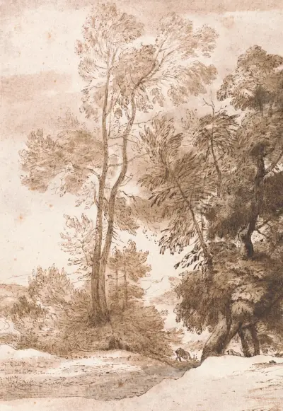 Trees and Deer av John Constable