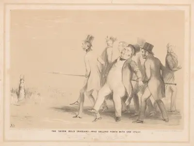 The seven bold Swabians; – who sallied forth with one spear av John Doyle