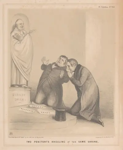 Two penitents kneeling at the same shrine av John Doyle