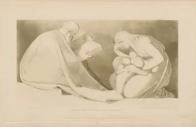 Comfort the fatherless & the Widow av John Flaxman