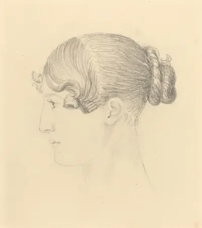 Kvinno huvud (Theresa Turner) av John Flaxman