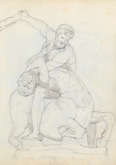 Herkules och kentauren, Via de’ Rondinelli, Florens av John Flaxman