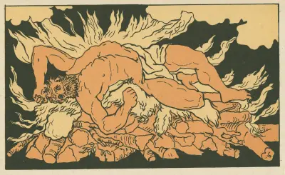 Hercules på berget Oeta av John Flaxman