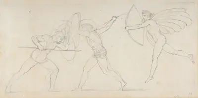 Illustration till 'Seven Chiefs Against Thebes' av John Flaxman