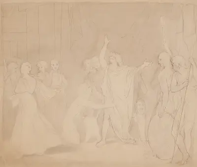 Kung Lear och hans döttrar av John Flaxman