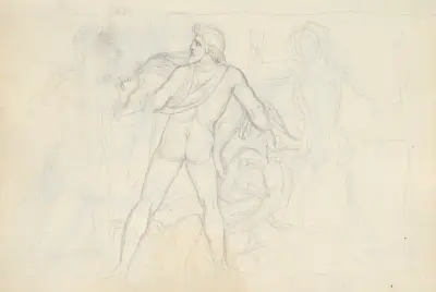 Pluto bär Proserpina, från Rape of Proserpina, Palazzo Mattei Paganica, Rom av John Flaxman