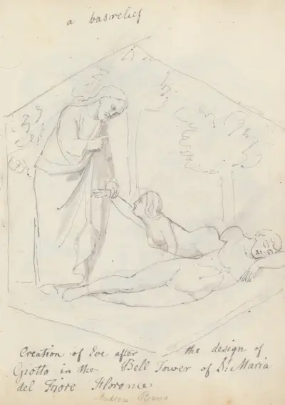 Skapelsen av Eva, Campanile vid Florens domkyrka av John Flaxman