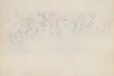 Neptunus och Amfitrites bröllop, Palazzo Lancellotti, Rom av John Flaxman