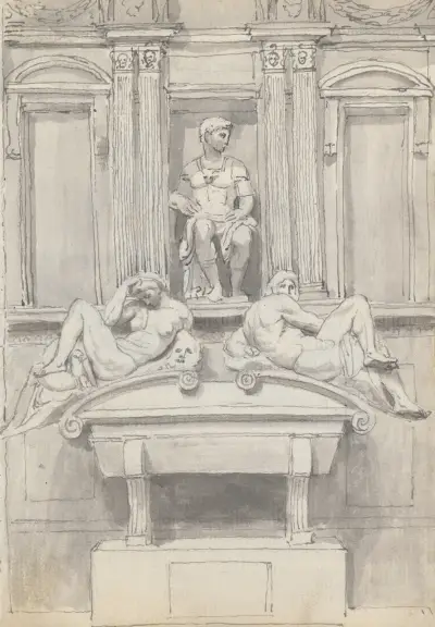 Tomb of Giuliano de’ Medici, Church of San Lorenzo, Florence av John Flaxman