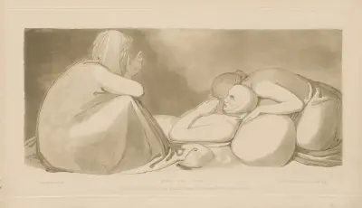 Visit the sick av John Flaxman
