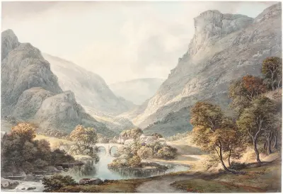A View of Dovedale av John Glover
