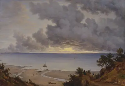 Sandown Bay, from near Shanklin Chine, Isle of Wight av John Glover