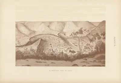 The paintings in the Buddhist cave-temples of Ajantâ, Khandesh, India Pl.001 av John Griffiths