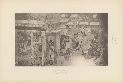 Målningarna i de buddhistiska grottemplen i Ajantâ, Khandesh, Indien, pl. 010 av John Griffiths