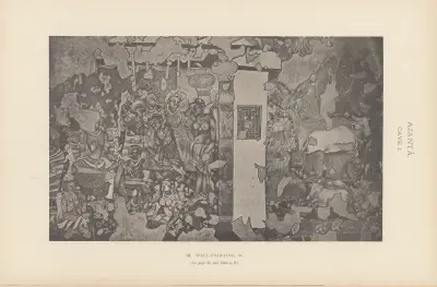 Målningarna i de buddhistiska grottemplen i Ajantâ, Khandesh, Indien, pl. 018 av John Griffiths