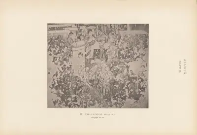 Målningarna i de buddhistiska grottemplen i Ajantâ, Khandesh, Indien, pl. 027 av John Griffiths