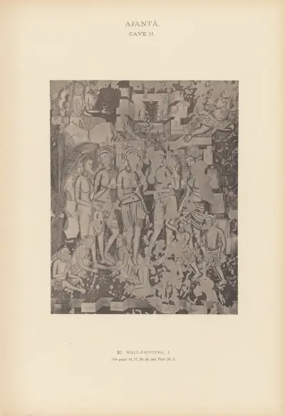 Målningarna i de buddhistiska grottemplen i Ajantâ, Khandesh, Indien, pl. 030 av John Griffiths