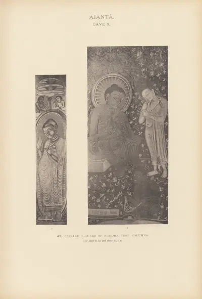 The paintings in the Buddhist cave-temples of Ajantâ, Khandesh, India Pl.042 av John Griffiths
