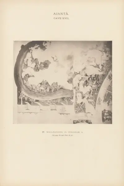 Målningarna i de buddhistiska grottemplen i Ajantâ, Khandesh, Indien, pl. 056 av John Griffiths