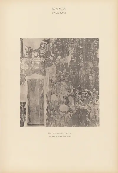 Målningarna i de buddhistiska grottemplen i Ajantâ, Khandesh, Indien, pl. 068 av John Griffiths
