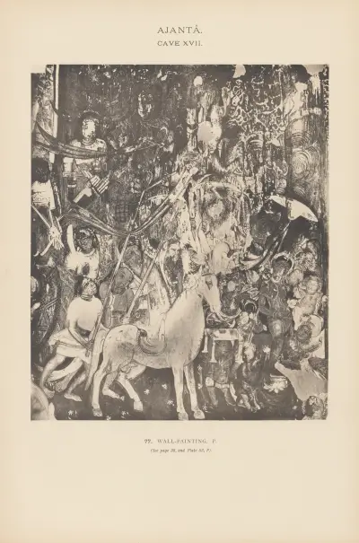 The paintings in the Buddhist cave-temples of Ajantâ, Khandesh, India Pl.076 av John Griffiths