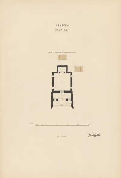 The paintings in the Buddhist cave-temples of Ajantâ, Khandesh, India Pl.089 av John Griffiths