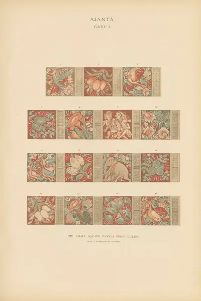 The paintings in the Buddhist cave-temples of Ajantâ, Khandesh, India Pl.101 av John Griffiths