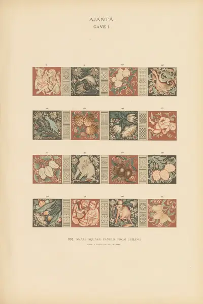 The paintings in the Buddhist cave-temples of Ajantâ, Khandesh, India Pl.105 av John Griffiths