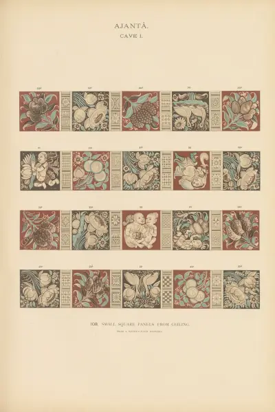 The paintings in the Buddhist cave-temples of Ajantâ, Khandesh, India Pl.107 av John Griffiths