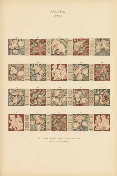 The paintings in the Buddhist cave-temples of Ajantâ, Khandesh, India Pl.110 av John Griffiths