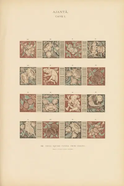 The paintings in the Buddhist cave-temples of Ajantâ, Khandesh, India Pl.111 av John Griffiths