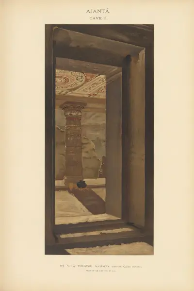The paintings in the Buddhist cave-temples of Ajantâ, Khandesh, India Pl.114 av John Griffiths