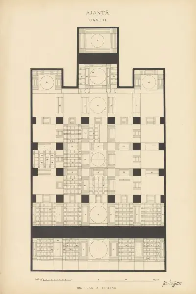The paintings in the Buddhist cave-temples of Ajantâ, Khandesh, India Pl.115 av John Griffiths