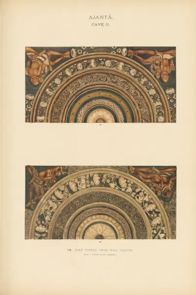 The paintings in the Buddhist cave-temples of Ajantâ, Khandesh, India Pl.117 av John Griffiths