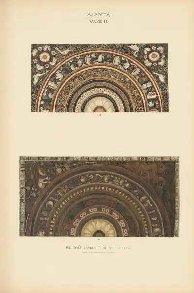 The paintings in the Buddhist cave-temples of Ajantâ, Khandesh, India Pl.118 av John Griffiths