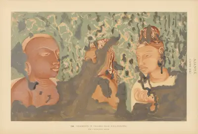 The paintings in the Buddhist cave-temples of Ajantâ, Khandesh, India Pl.153 av John Griffiths
