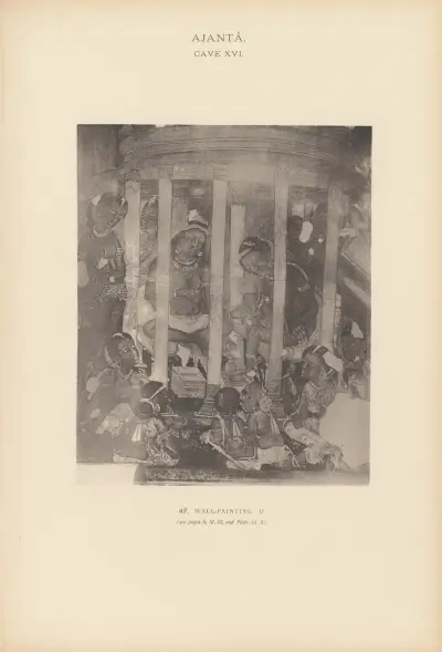The paintings in the Buddhist cave-temples of Ajantâ, Khandesh, India Pl.046 av John Griffiths
